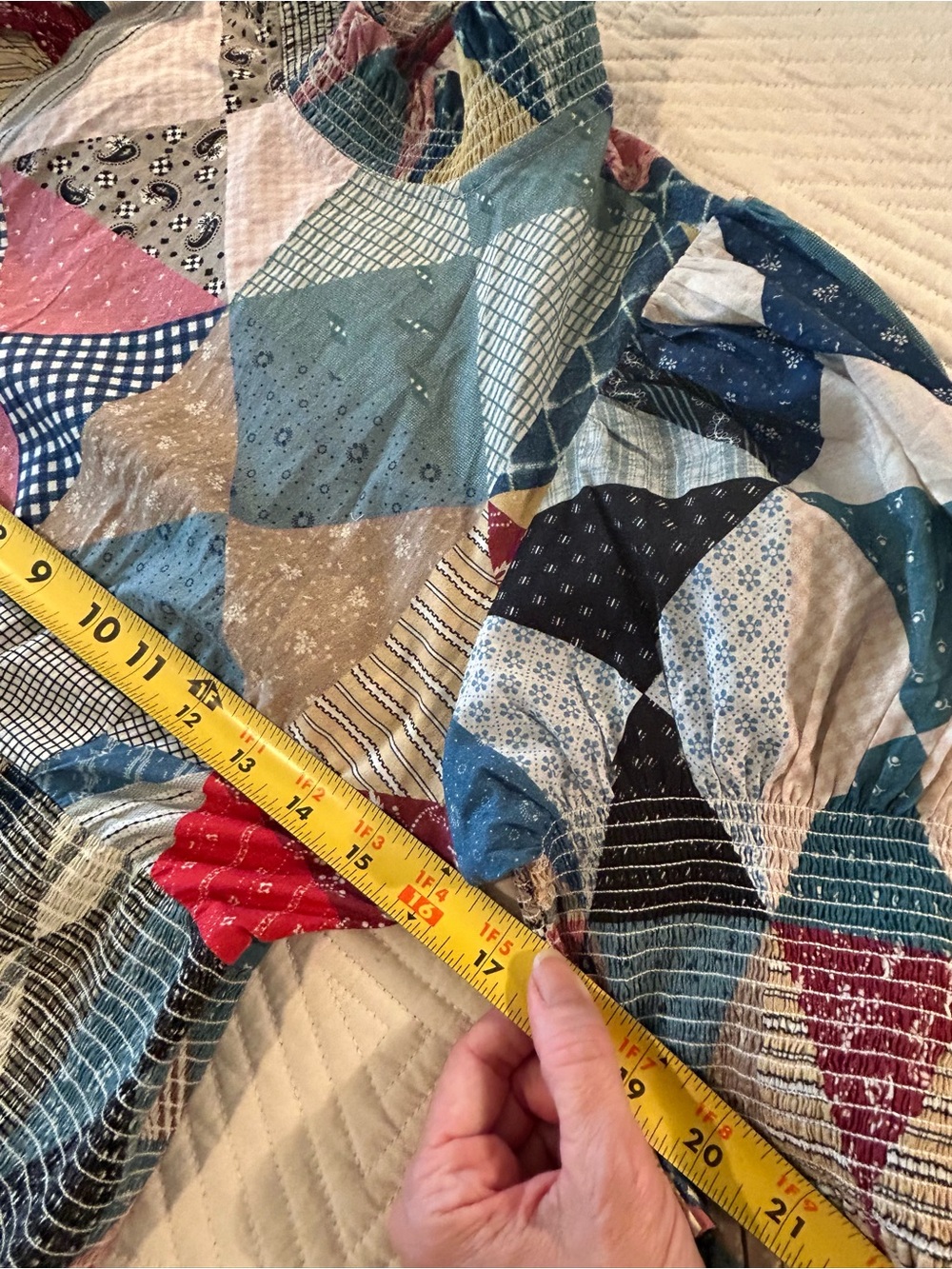 Doen Patchwork quilt Dress size small. - Picture 4 of 9